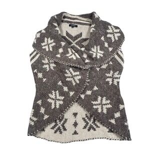 May Logan Women's Medium Brown Shrug Sweater Vest